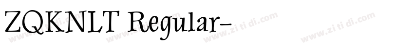 ZQKNLT Regular字体转换